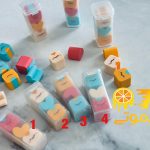 پاک کن حبه قند سه تایی رنگی