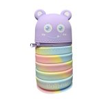 جامدادی تاشو سیلیکونی‌ طرح خرس رنگی - Image 4